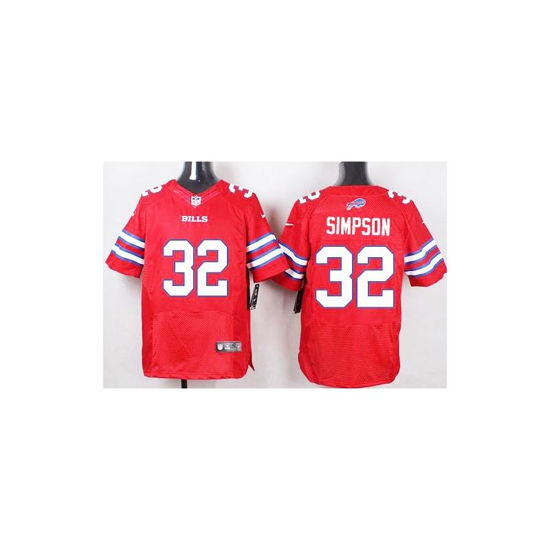 Cheap OJ Simpson Bills Jersey From China Red Elite #32