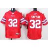 Cheap OJ Simpson Bills Jersey From China Red Elite #32
