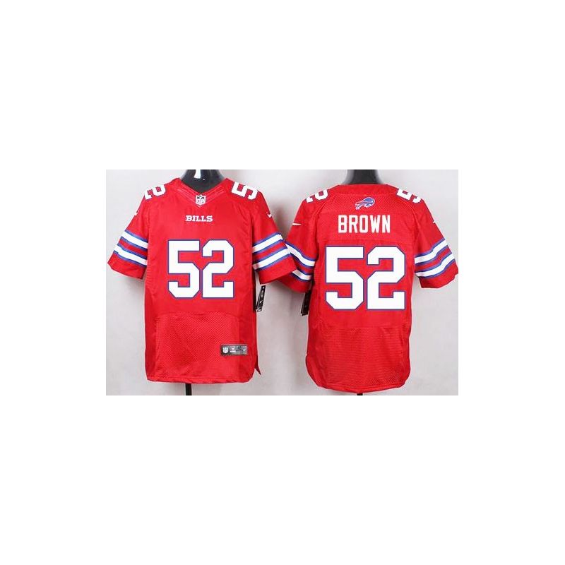 Cheap Preston Brown Bills Jersey From China Red Elite #52