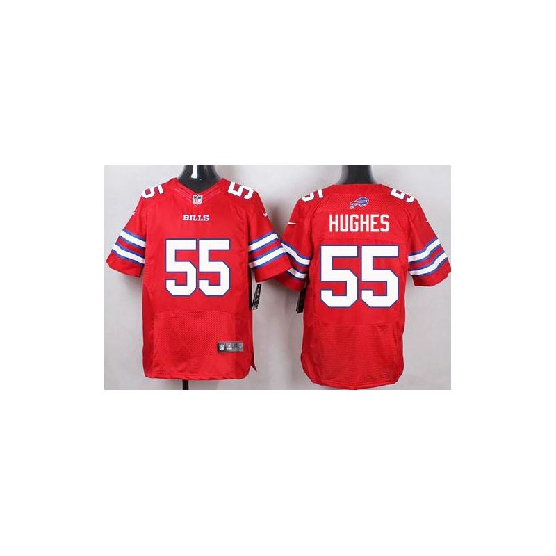 Cheap Jerry Hughes Bills Jersey From China Red Elite #55