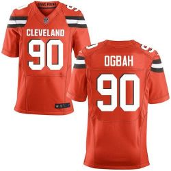 Cheap Emmanuel Ogbah Browns Jersey From China Orange Elite #90