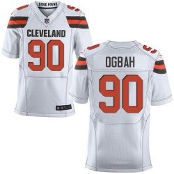 Cheap Emmanuel Ogbah Browns Jersey From China White Elite #90