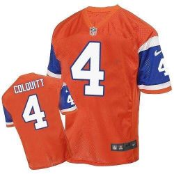 Cheap Britton Colquitt Broncos Jersey From China Orange throwback Elite #4