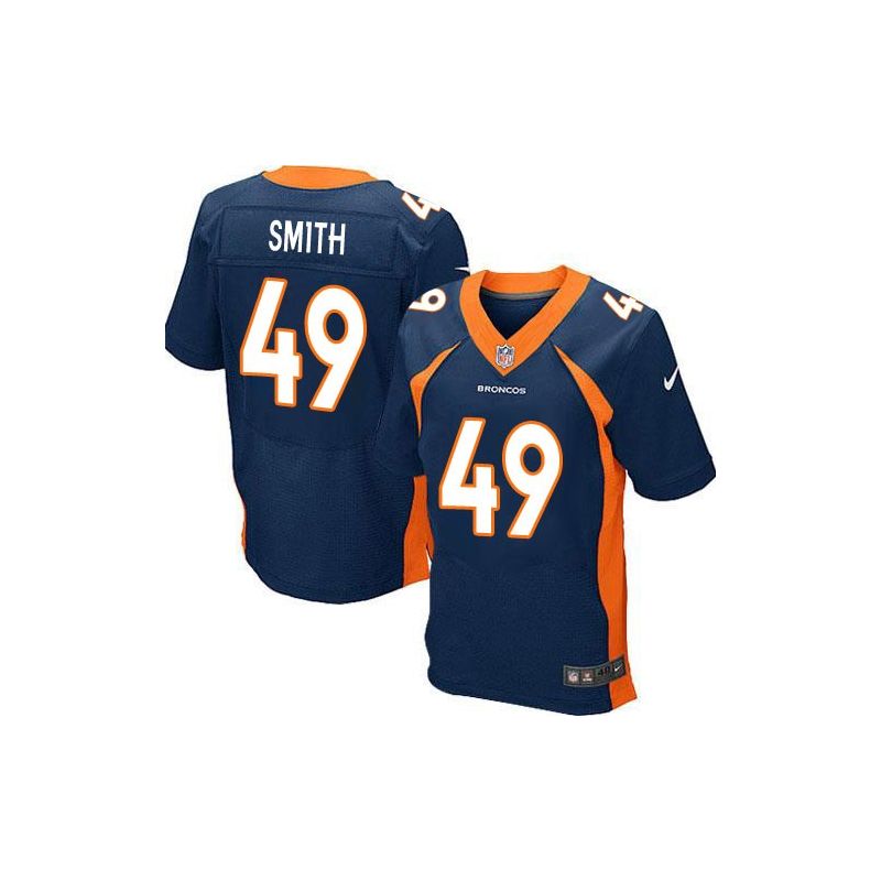 Cheap Dennis Smith Broncos Jersey From China Blue Elite #49