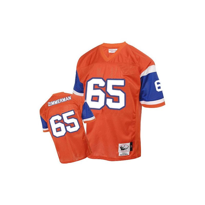 Cheap Gary Zimmerman Broncos Jersey From China Orange throwback Elite #65