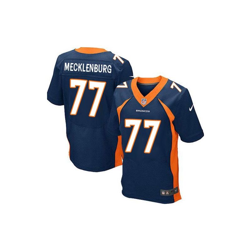 Cheap Karl Mecklenburg Broncos Jersey From China Blue Elite #77