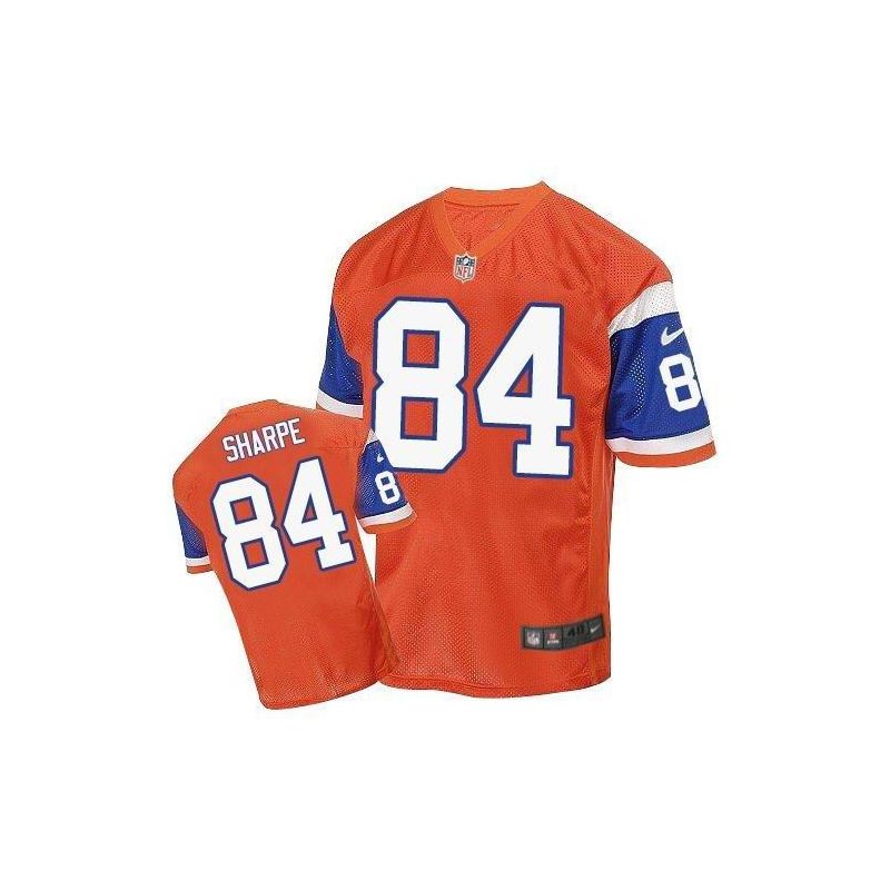 Cheap Shannon Sharpe Broncos Jersey From China Orange throwback Elite #84