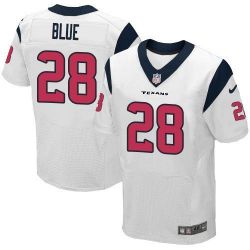 Cheap Alfred Blue Texans Jersey From China White Elite #28