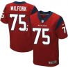 Cheap Vince Wilfork Texans Jersey From China Red Elite #75
