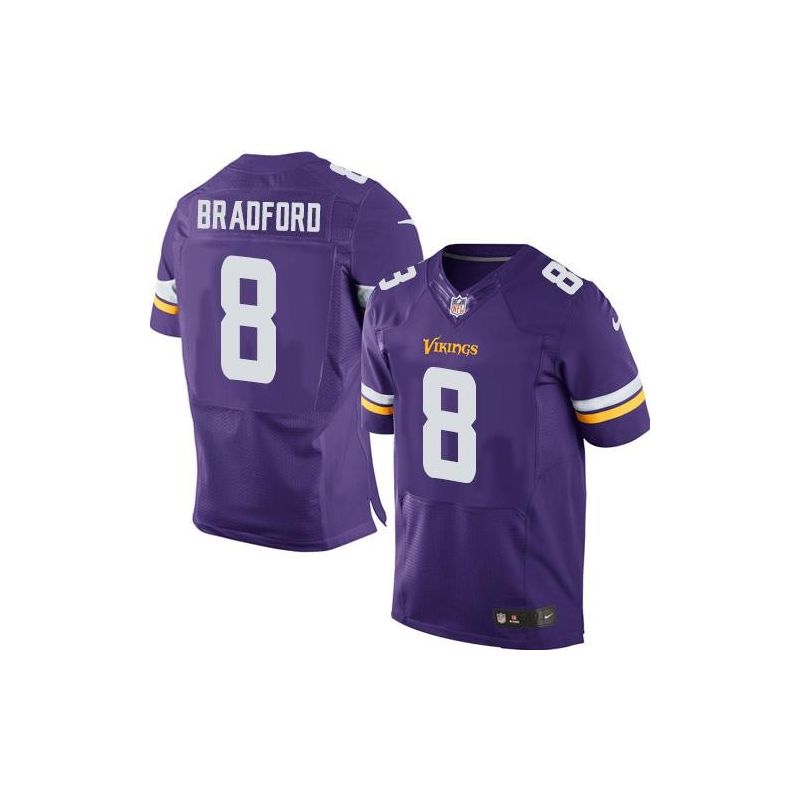 Cheap Sam Bradford Vikings Jersey From China Purple Elite #8