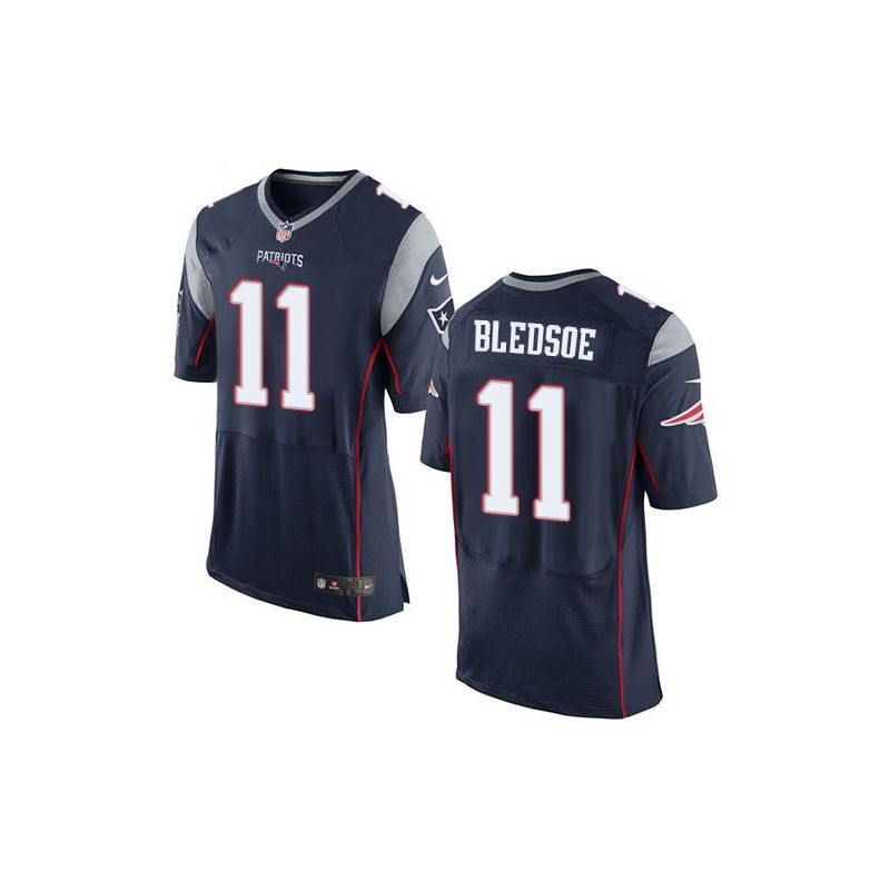 Cheap Drew Bledsoe Patriots Jersey From China Blue Elite #11