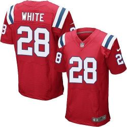 Cheap James White Patriots Jersey From China Red Elite #28