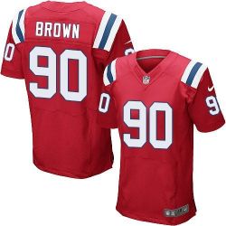 Cheap Malcom Brown Patriots Jersey From China Red Elite #90