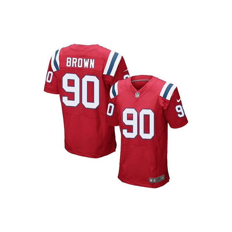Cheap Malcom Brown Patriots Jersey From China Red Elite #90