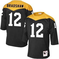 Cheap Terry Bradshaw Steelers Jersey From China Black 1967 throwback Elite #12