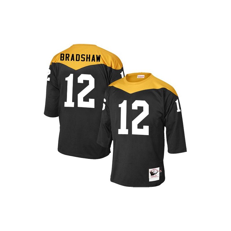 Cheap Terry Bradshaw Steelers Jersey From China Black 1967 throwback Elite #12