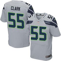 Cheap Frank Clark Seahawks Jersey From China Gray Elite #55