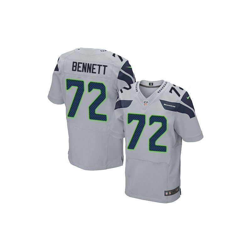 Cheap Michael Bennett Seahawks Jersey From China Gray Elite #72