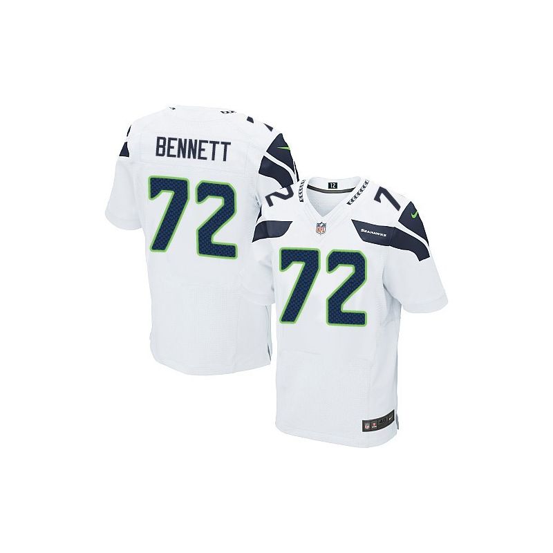 Cheap Michael Bennett Seahawks Jersey From China White Elite #72