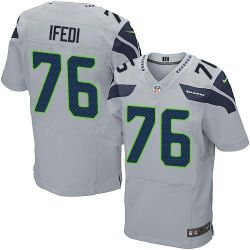 Cheap Germain Ifedi Seahawks Jersey From China Gray Elite #76