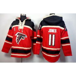 Cheap Julio Jones Falcons Hoodie From China Black Red I #11