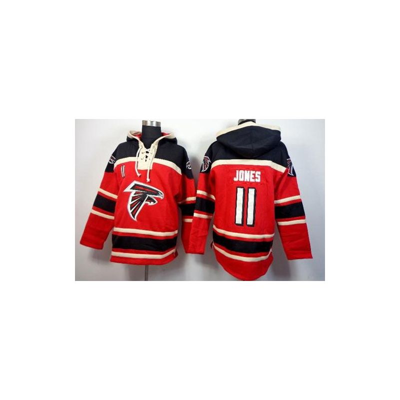 Cheap Julio Jones Falcons Hoodie From China Black Red I #11
