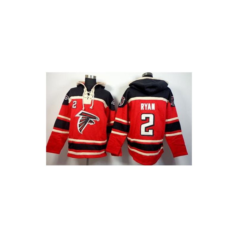 Cheap Matt Ryan Falcons Hoodie From China Black Red I #2
