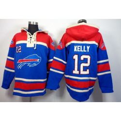 Cheap Jim Kelly Bills Hoodie From China Red Blue I #12