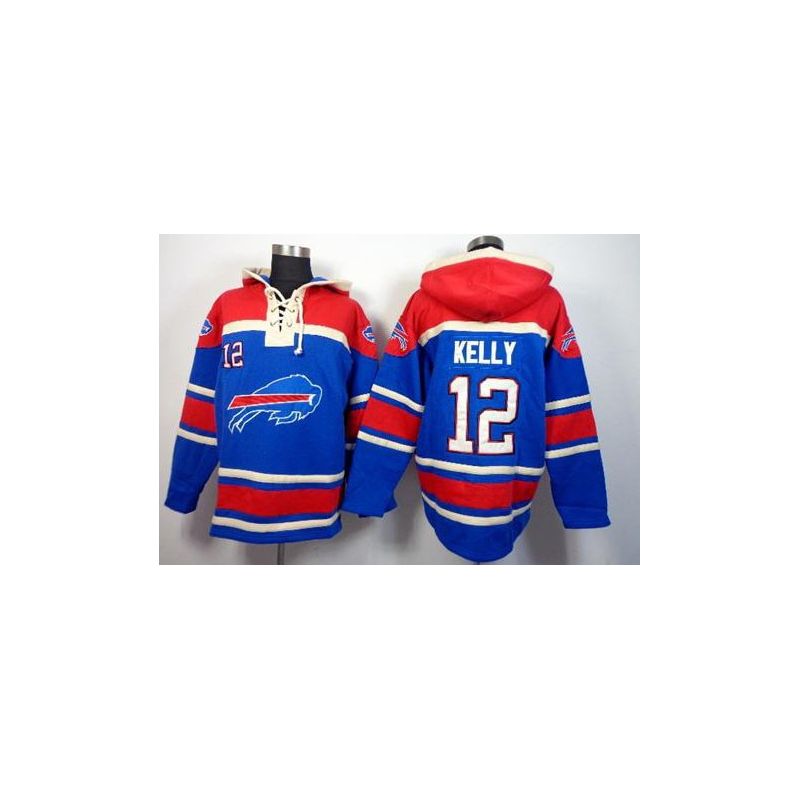 Cheap Jim Kelly Bills Hoodie From China Red Blue I #12