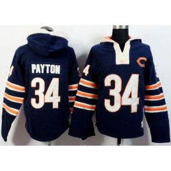 Cheap Walter Payton Bears Hoodie From China Navy I #34