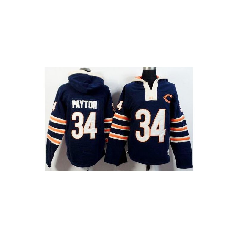 Cheap Walter Payton Bears Hoodie From China Navy I #34