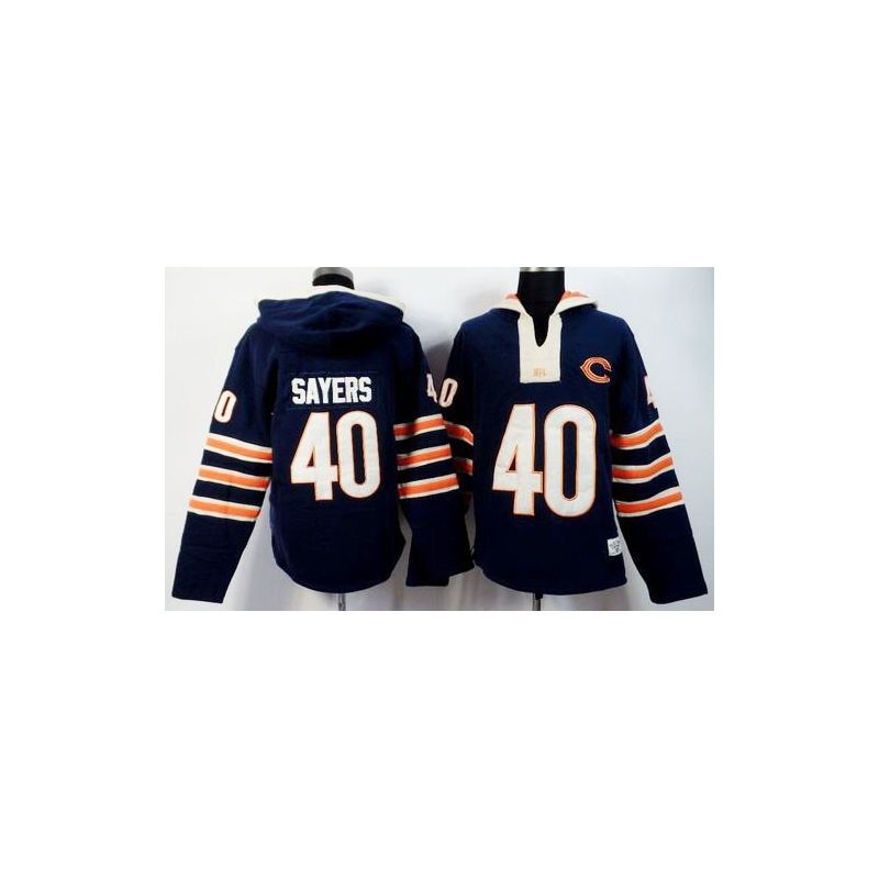 Cheap Gale Sayers Bears Hoodie From China Navy I #40