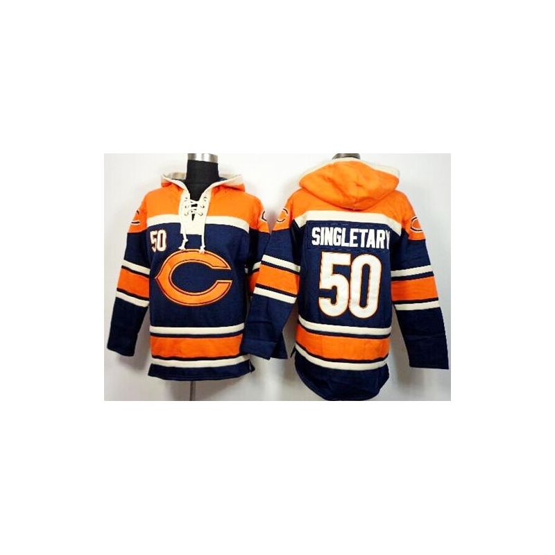 Cheap Mike Singletary Bears Hoodie From China Orange Blue I #50