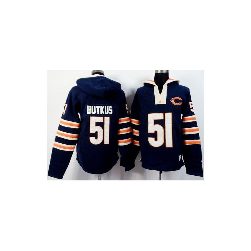 Cheap Dick Butkus Bears Hoodie From China Navy I #51