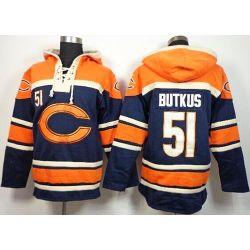 Cheap Dick Butkus Bears Hoodie From China Orange Blue I #51