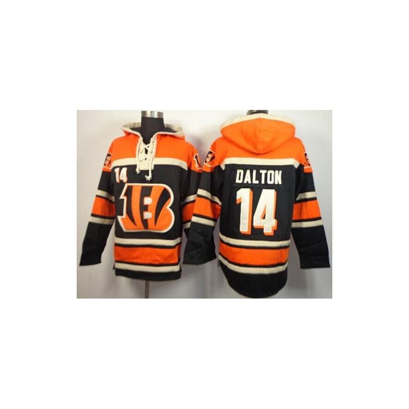Cheap Andy Dalton Bengals Hoodie From China Orange Black I #14