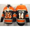 Cheap Andy Dalton Bengals Hoodie From China Orange Black I #14