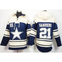 Cheap Deion Sanders Cowboys Hoodie From China Cream Blue I #21