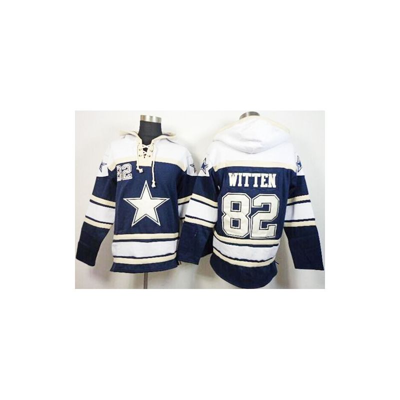 Cheap Jason Witten Cowboys Hoodie From China Cream Blue I #82