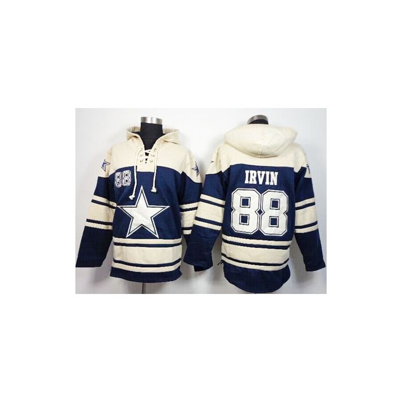 Cheap Michael Irvin Cowboys Hoodie From China Cream Blue I #88