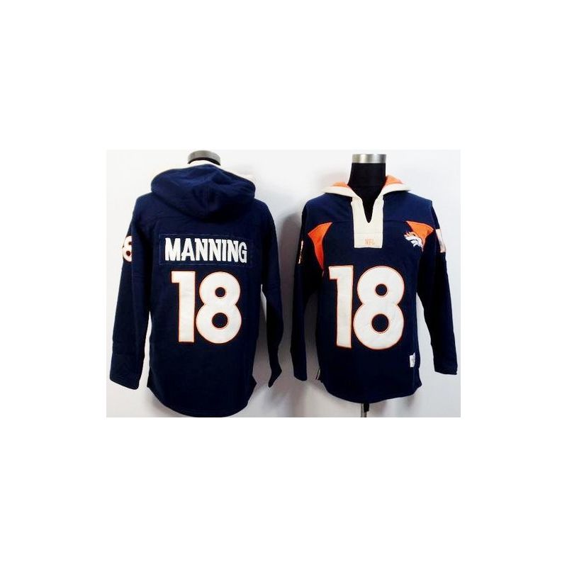 Cheap Peyton Manning Broncos Hoodie From China Blue I #18