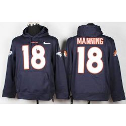 Cheap Peyton Manning Broncos Hoodie From China Full Blue I #18