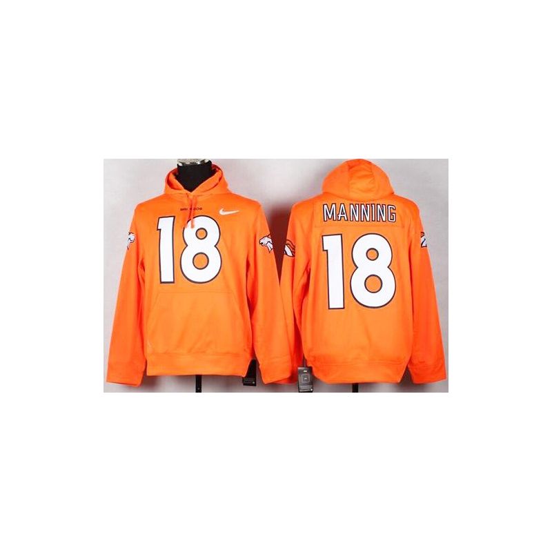 Cheap Peyton Manning Broncos Hoodie From China Full Orange I #18