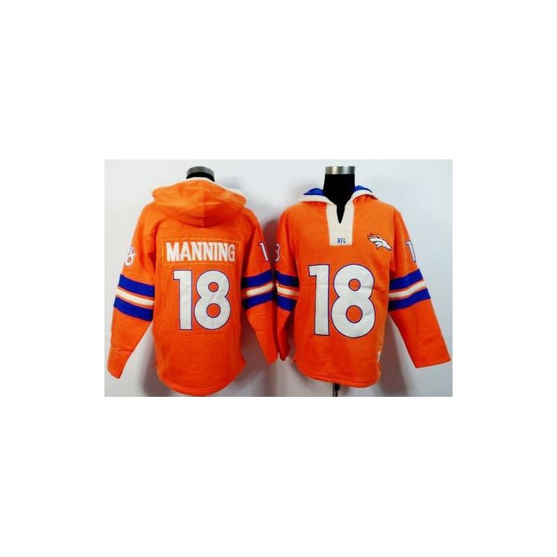 Cheap Peyton Manning Broncos Hoodie From China Orange I #18