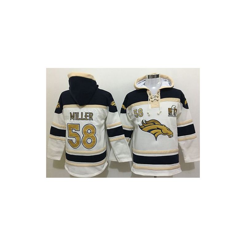 Cheap Von Miller Broncos Hoodie From China Black White I #58