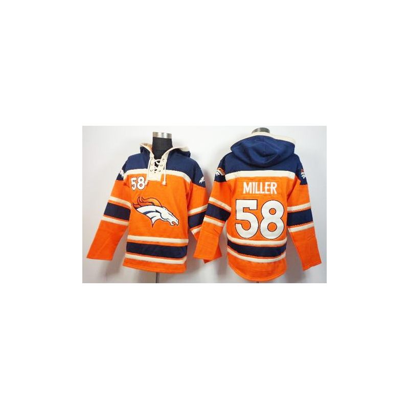 Cheap Von Miller Broncos Hoodie From China Blue Orange I #58