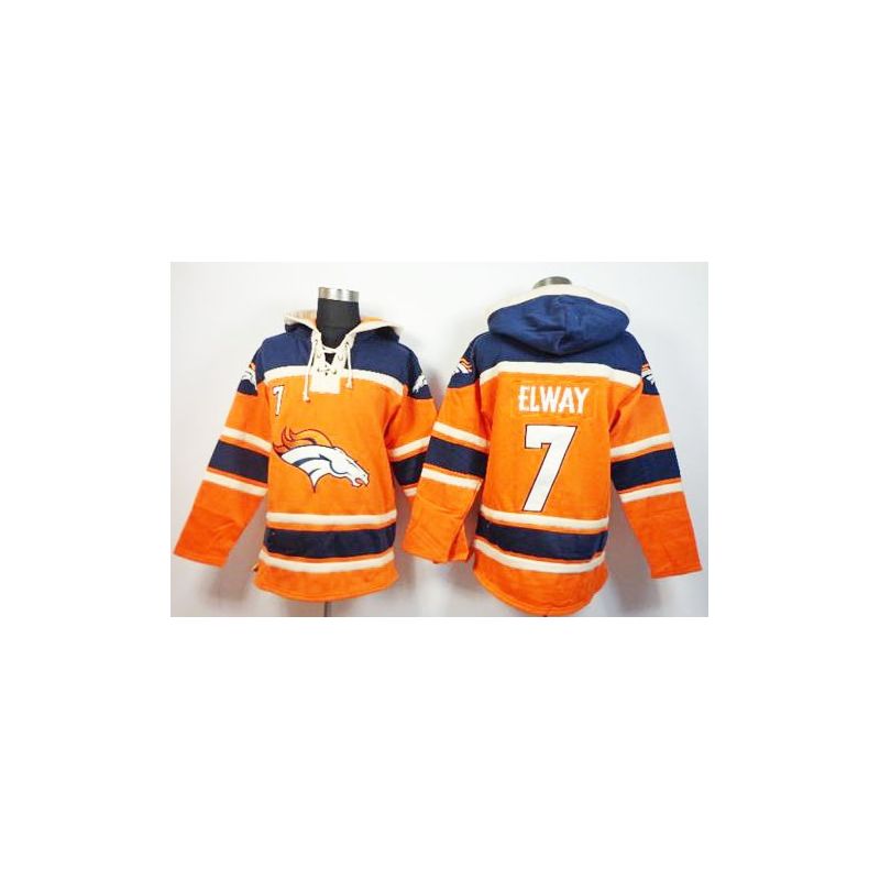 Cheap John Elway Broncos Hoodie From China Blue Orange I #7
