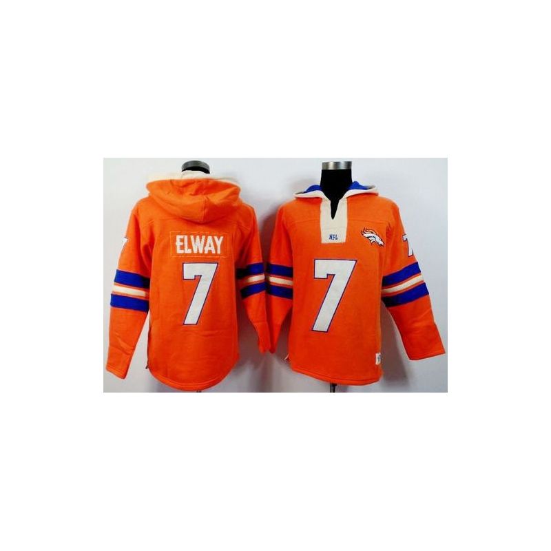 Cheap John Elway Broncos Hoodie From China Orange I #7