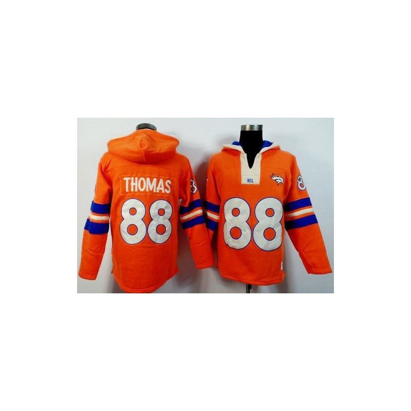 Cheap Demaryius Thomas Broncos Hoodie From China Orange I #88