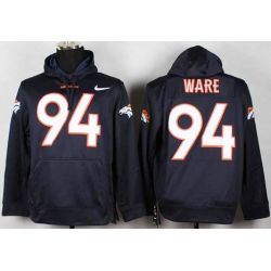 Cheap DeMarcus Ware Broncos Hoodie From China Full Blue I #94